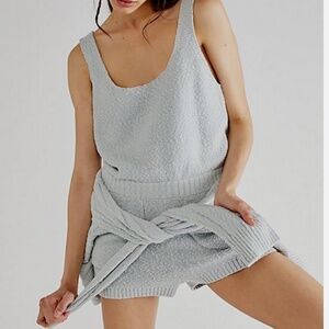 Free People FP Beach Declan Sweater Romper Light Blue romper only